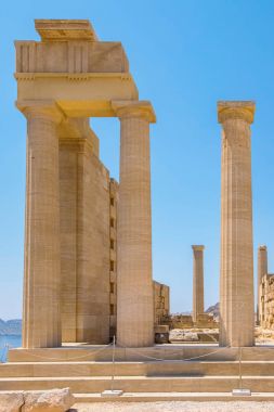 Lindos akropolisi. Rhodes, Yunanistan