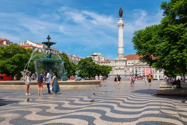 Площа Россио. Лісабон (Португалія) — стокове фото