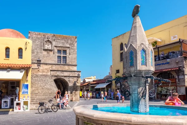 Hippocrates square. Rhodes, Greece — Stock Photo, Image
