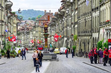 Marktgasse Sokağı. Bern, İsviçre