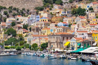 Symi waterfront. Yunanistan