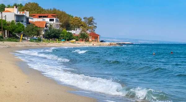 Praia das Platamonas. Pieria, Grécia — Fotografia de Stock