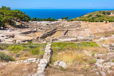 Kamiros kalıntıları. Rhodes, Yunanistan