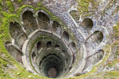Initiation well at Quinta da Regaleira. Sintra, Portugal