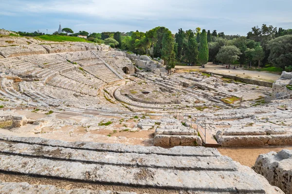 Grieks theater. Syracuse, Sicilië, Italië — Stockfoto