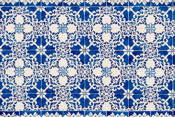 Vintage Portuguese Azulejo Ceramic Tilework Lisbon Portugal — Stock Photo, Image