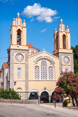 Kilise St. Panteleimon Siana içinde 400 yıl önce inşa edilmiştir. Rhodes, Oniki Ada, Yunanistan, Europe