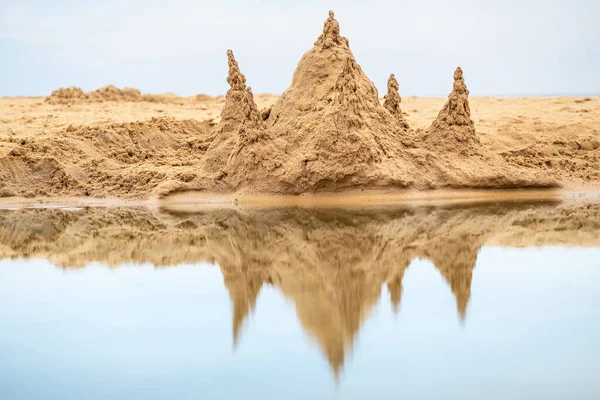 Castle Wet Sand Beach Lake Peipus Estonia — Stock Photo, Image