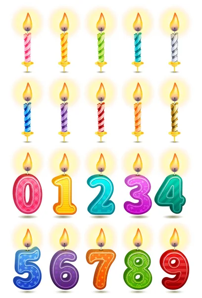 Свечи в день рождения Лицензионные Стоковые Векторы