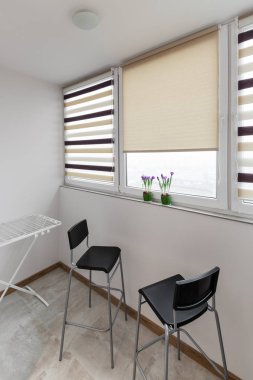 Balkon iç sandalye İskandinav tarzı ile