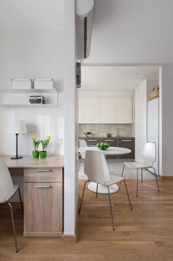 İskandinav tarzı ile mutfak modern daire iç 