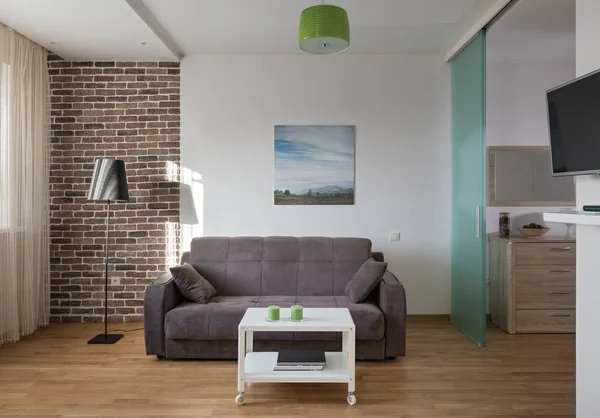 Inre av modern lägenhet i skandinavisk stil — Stockfoto