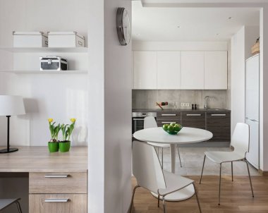 İskandinav tarzı ile mutfak modern daire iç 