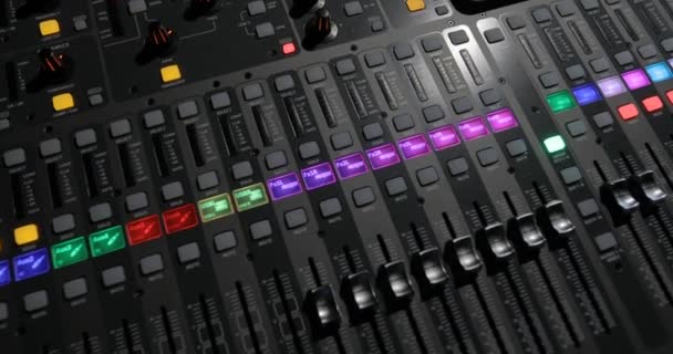 Mixing console with screen — Stock Video