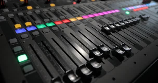 Mixing console with screen — Stock Video