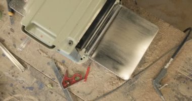 Ağaç işleme makinesi yakın çekim, özel doğrama Atölyesi