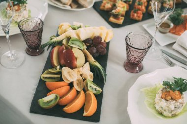 Brunch seçim kalabalık gıda yemek yeme kavramı seçenekleri