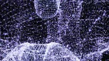 insan beyninin tıbbi animasyon. X-ışını stil beyin görüntüsünü. İnsan beyin parçacıkları döner tarafından oluşturulmaktadır. fütüristik bilim ve teknoloji hareket arka plan. 3D render.