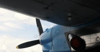 Uçak ateşleme ve pervane. Jet motoru. Jet motoru detay.