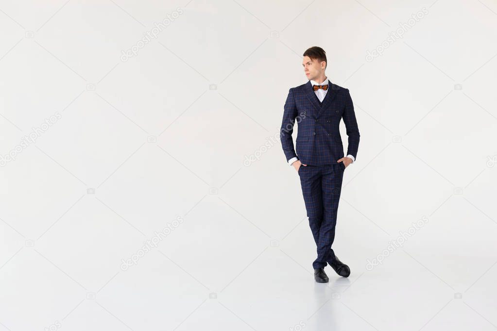 young business man isolated on white background