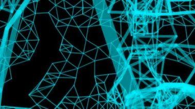 insan beyni dönen 3d render xray tarzı görüntü. Mavi arka fütüristik bilim ve teknoloji hareket plan