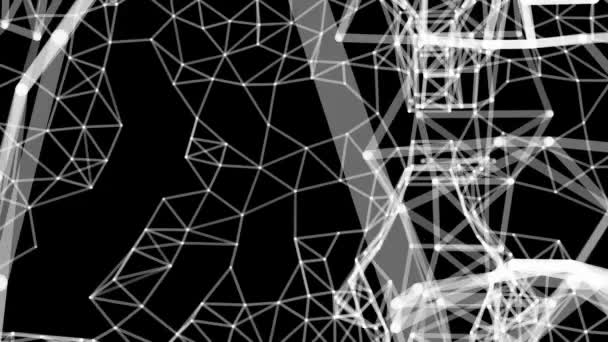 Intelligence artificielle numérique du cerveau à partir de polygones sur fond noir 