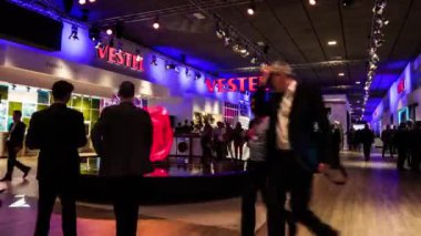 IFA, Messe, Berlin - 6 Eylül 2016: timelapse hall Vestel Internationale Funkausstellung Berlin, Almanya