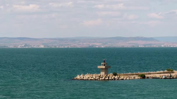 タイムラプス: ソゾポル市はブルガス南ブルガリアの黒海沿岸の南 35 km に位置する古代海辺の町です。今日それは国の主要な海辺のリゾートの一つ. — ストック動画