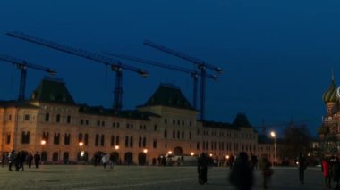 Kızıl Meydan, Moskova, Rusya. Kitai-gorod bilinen tarihi tüccar çeyreğinden Kremlin, Rusya cumhurbaşkanı resmi konutu ayırır. Kızıl Meydan - Moskova Merkezi Meydanı.