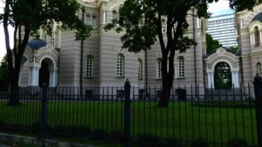 Mesih İsa'nın Doğuşu Katedrali, Riga, Letonya 1876 ve 1883, arasında Neo-Bizans tarzında ne zaman ülke Rus İmparatorluğu'nun bir parçası oldu döneminde tasarımı Nikolai Chagin ve Robert Pflug tarafından inşa edildi