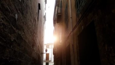 Palma eski sokakta. Palma başkenti ve en büyük Balear Adaları İspanya'nın otonom ada Mallorca üzerinde olduğunu.
