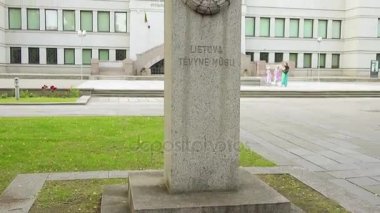 Anıt, Vincas Kudirka, Kaunas, Litvanya. Vincas Kudirka (31 Aralık 1858-16 Kasım 1899) Litvanyalı şair ve hekim ve müzik yazarı ve şarkı sözleri, Litvanya Milli Marşı oldu.