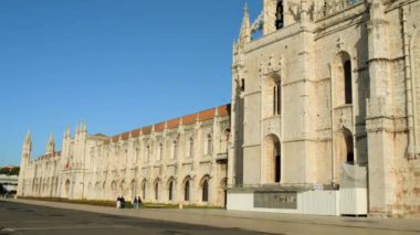 Jeronimos Monastery veya Hieronymites Manastırı, manastır, sipariş, Aziz Jerome Belem, Lizbon Belediyesi, Portekiz bucak Tagus Nehri yakınında olduğunu.