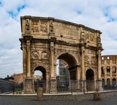Arch of Constantine is triumphal arch in Rome clipart