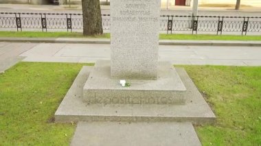 Anıt, Jonas Zemaitis, Kaunas, Litvanya. Jonas Zemaitis (Vytautas) Litvanya Sovyetler karşı silahlı direniş liderlerinden biri oldu.