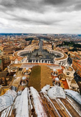 St. Peter kare Vatikan büyük meydanda olduğunu