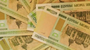 Belarus ruble par değeri 200 bin yalan ahşap tablo.