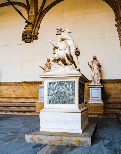 Hercules och Nessus. Loggia dei Lanzi i Florens — Stockfoto