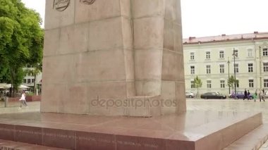 Vilnius, Litvanya Gediminas anıt. Şafak Litvanya Grandük 1315 veya 1316 ölümüne kadar yapıldı.