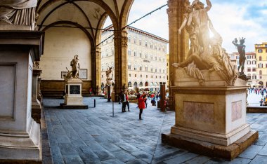 Loggia dei Lanzi in Florence, Italy clipart