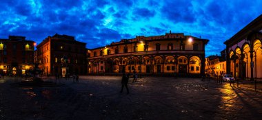 Piazza Santissima Annunziata in Florence, Italy clipart