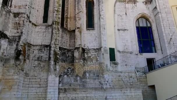 Convento da Ordem do Carmo é um edifício histórico e religioso português na freguesia civil de Santa Maria Maior, concelho de Lisboa. . — Vídeo de Stock