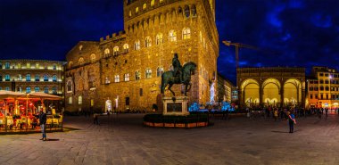 Palazzo Vecchio is town hall of Florence, Italy clipart