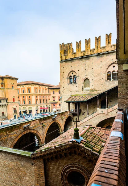 Palazzo Re Enzo é um palácio em Bolonha, Itália — Fotografia de Stock