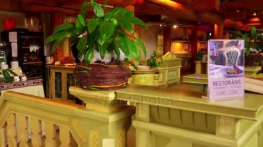 Riga, Letonya - 27 Haziran 2016: Lido rekreasyon Merkezi, Krasta str. 76. Lido ilk özel şirketler biriydi.