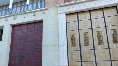 Guild öğrencilerin Plaza de la Aduana ve Alcazabilla Srteet Malaga, Endülüs, İspanya.