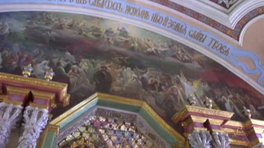 Sergiev Posad, Rusya Federasyonu - 8 Haziran 2016: Kilisesi, St Sergius yemekhane (sözde yemekhane Kilisesi) Trinity Lavra ile.