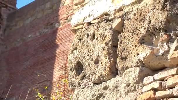 Alcazaba a fejedelmi erődítmény, Malaga, Spanyolország. 11. század elején épült Hammudid-dinasztia. Citadella port néző dombon épült, és magában foglalja a két fallal körülvett dobozok. — Stock videók