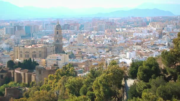 Catedral de Málaga es una iglesia católica en la ciudad de Málaga en Andalucía, en el sur de España. Está en la tradición arquitectónica renacentista. Se encuentra dentro de los límites medievales murallas moriscas . — Vídeos de Stock