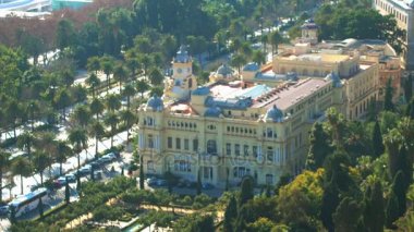 Belediye Binası (Ayuntamiento) Malaga şehir. Malaga özerk topluluk Andalusia, İspanya iline bağlı bölge. Avrupa'nın en büyük şehir, Costa del Sol Akdeniz üzerinde yatıyor.